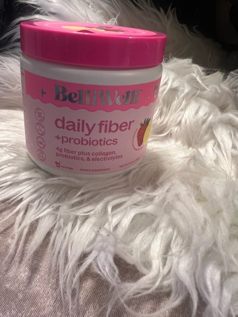 BELLI WELLI daily fiber with probiotics, collagen, and electrolytes